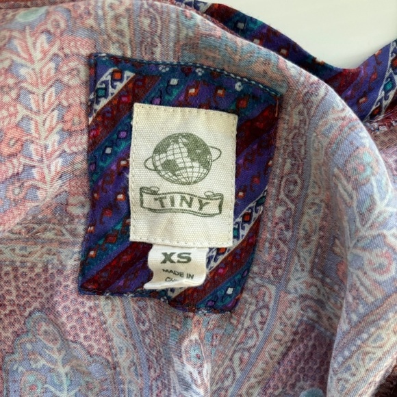 Anthropologie Tiny Dress Omina Kimono Geometric Print - Picture 7 of 10